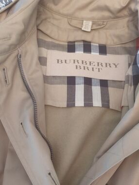 Burberry Brit Tan Trench Coat with Classic Check Lining